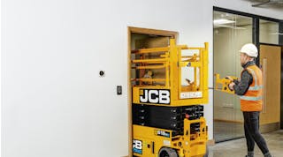 JCB SL1932ED electric scissor lift.