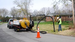 Vacuum excavators uncover utilities using high-pressure water, Vacuum excavators uncover utilities using high-pressure water,