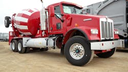 The pour required 250 truck loads, delivered in mixers similar to this Ozinga ready mix truck.