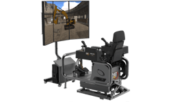 The latest training simulator systems include the backhoe loader and hydraulic mining shovel.