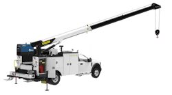 PAL Pro 58 service truck body with PSC 8600 TEC truck-mounted crane. PAL Pro 58 service truck body with PSC 8600 TEC truck-mounted crane.