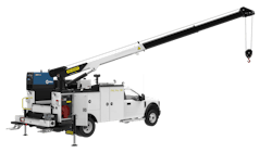 PAL Pro 58 service truck body with PSC 8600 TEC truck-mounted crane. PAL Pro 58 service truck body with PSC 8600 TEC truck-mounted crane.