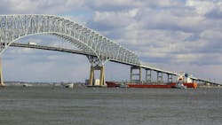 Stock photo of Francis Scott Key bridge in Baltimore.