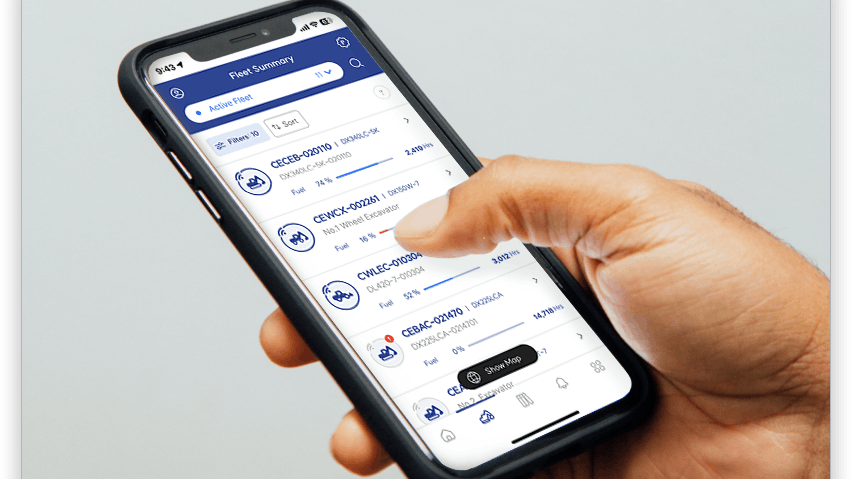 Users can remotely monitor Develon machines.