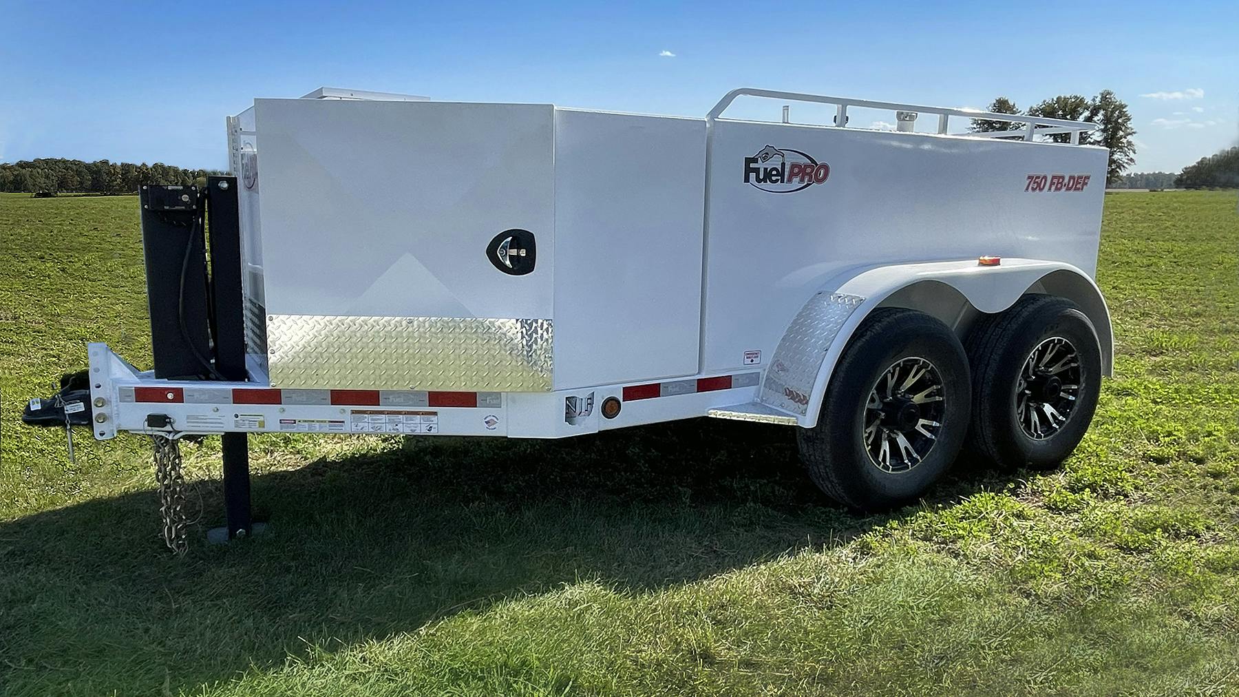 Trailer handles 750 gallons of fuel.