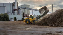Volvo L120H wheel loader has a 272-horsepower engine. Volvo L120H wheel loader has a 272-horsepower engine.