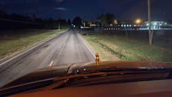 Full nighttime darkness makes halogens look about as good as the washed out LEDs (above). Full nighttime darkness makes halogens look about as good as the washed out LEDs (above).