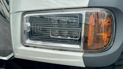 LEDs operate at low temps and are barely warm to the touch, so a heating grid in the lens melts snow and ice. LEDs operate at low temps and are barely warm to the touch, so a heating grid in the lens melts snow and ice.