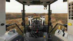 Visibility from the enclosed cab of the Bobcat UT6566. Visibility from the enclosed cab of the Bobcat UT6566.