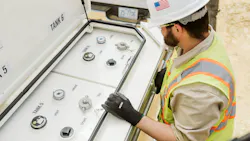 View from the top of the diesel storage tank. View from the top of the diesel storage tank.