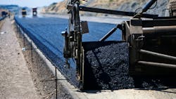 Paver laying asphalt Paver laying asphalt