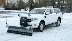 Straight blade SnowStriker featured on a pickup truck. Straight blade SnowStriker featured on a pickup truck.