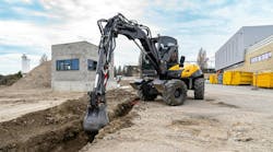 Dump height for the Mecalac 12MTX is 13 feet 4 inches. Dump height for the Mecalac 12MTX is 13 feet 4 inches.