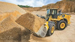 The 354-horsepower 824 X Tier can carry buckets with capacities ranging from 5.25 to 7.0 cubic yards. The 354-horsepower 824 X Tier can carry buckets with capacities ranging from 5.25 to 7.0 cubic yards.