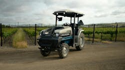 Monarch Tractor's MK-V all electric tractor with autonomous and data driven features. Utilized in specialty crops such as orchards, vineyards and also used for land management. Monarch Tractor's MK-V all electric tractor with autonomous and data driven features. Utilized in specialty crops such as orchards, vineyards and also used for land management.