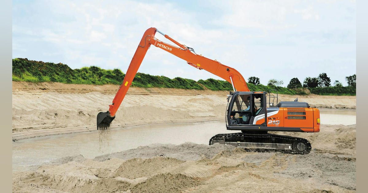 スティッチ Hitachi ZX210LC-7H Super Long Front Excavator | Construction