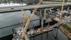 Liebherr Crane Works on Germany's Second Longest Road Bridge Liebherr Crane Works on Germany's Second Longest Road Bridge