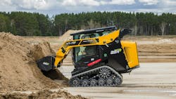 ASV VT-75 vertical lift compact track loader has a tipping load of 6,571 pounds. ASV VT-75 vertical lift compact track loader has a tipping load of 6,571 pounds.