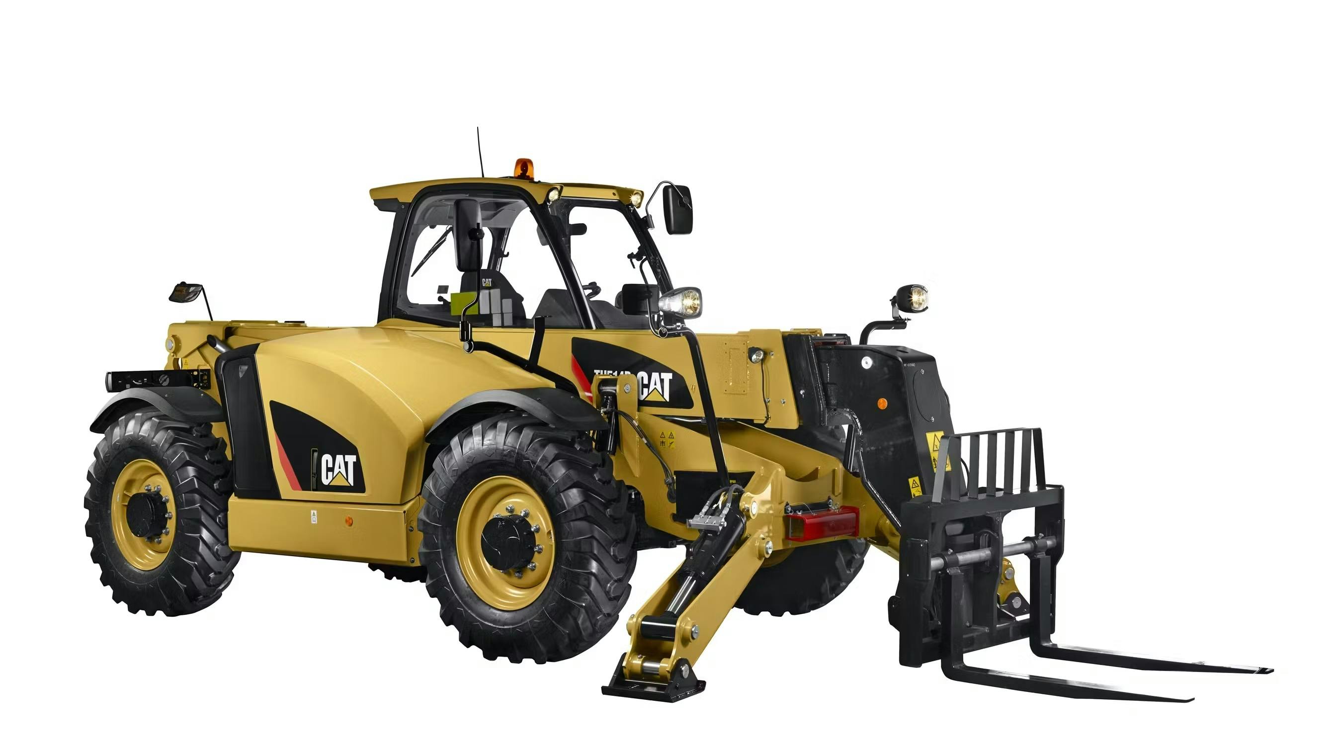 A telehandler similar to this was involved in a collision with a pickup truck in California.