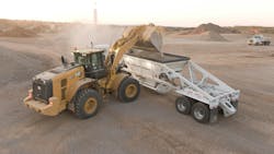 Cat 966 XE, 972 XE (shown), 980 XE, and 982 XE models now have two new settings in application profiles that allow each operator to set customized forward/reverse default speed ranges and rimpull limits. Cat 966 XE, 972 XE (shown), 980 XE, and 982 XE models now have two new settings in application profiles that allow each operator to set customized forward/reverse default speed ranges and rimpull limits.