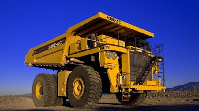 Komatsu 830E AC truck at the Arizona Proving Grounds