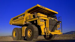 Komatsu 830E AC truck at the Arizona Proving Grounds