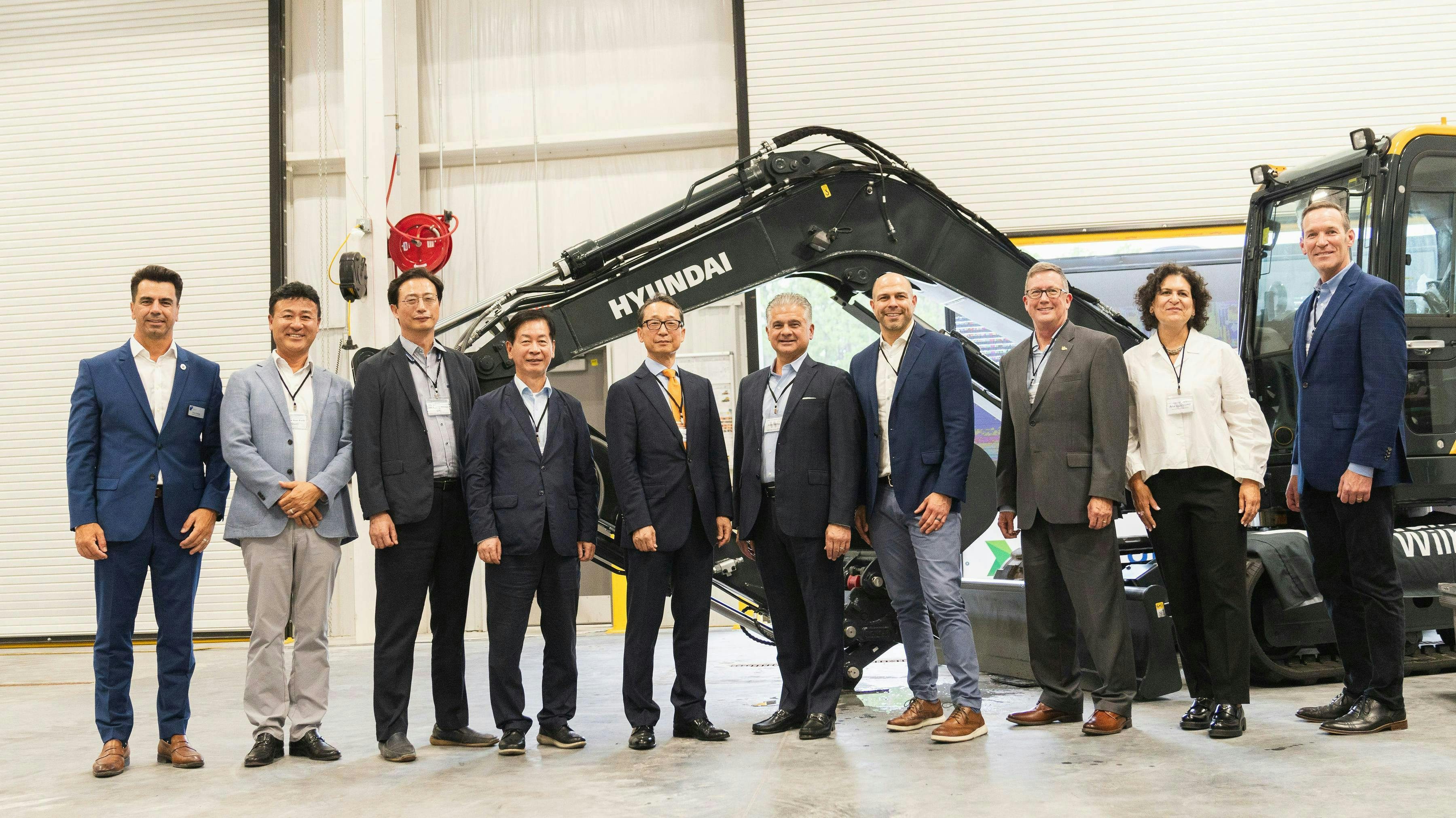 Hyundai representatives attending the facility opening ceremony.