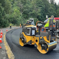 Volvo's DD25 Electric roller in action Volvo's DD25 Electric roller in action