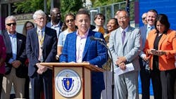 Monica Tibbits-Nutt presenting funding at event. Photo by MassDOT. Monica Tibbits-Nutt presenting funding at event. Photo by MassDOT.