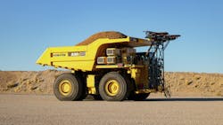 Komatsu Power Agnostic 930E can use a wide range of current and future power sources, including diesel, battery, and hydrogen fuel cells. Komatsu Power Agnostic 930E can use a wide range of current and future power sources, including diesel, battery, and hydrogen fuel cells.