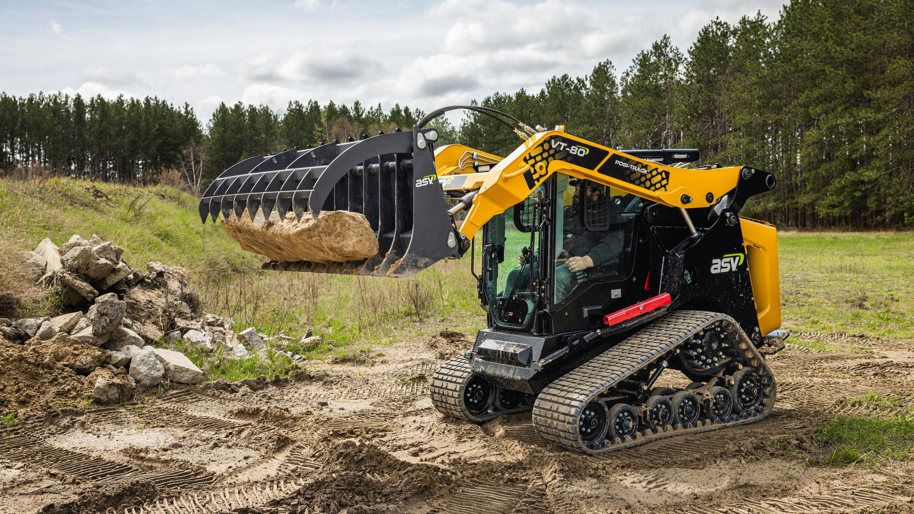 ASV VT80 has an operating weight of 8,955 pounds.