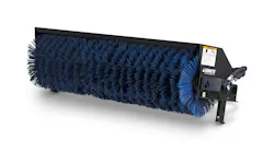 The broom uses 24-inch-diameter polycarbonate bristle wafers.