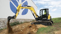 New Holland Construction E90D digs to 14 feet. New Holland Construction E90D digs to 14 feet.