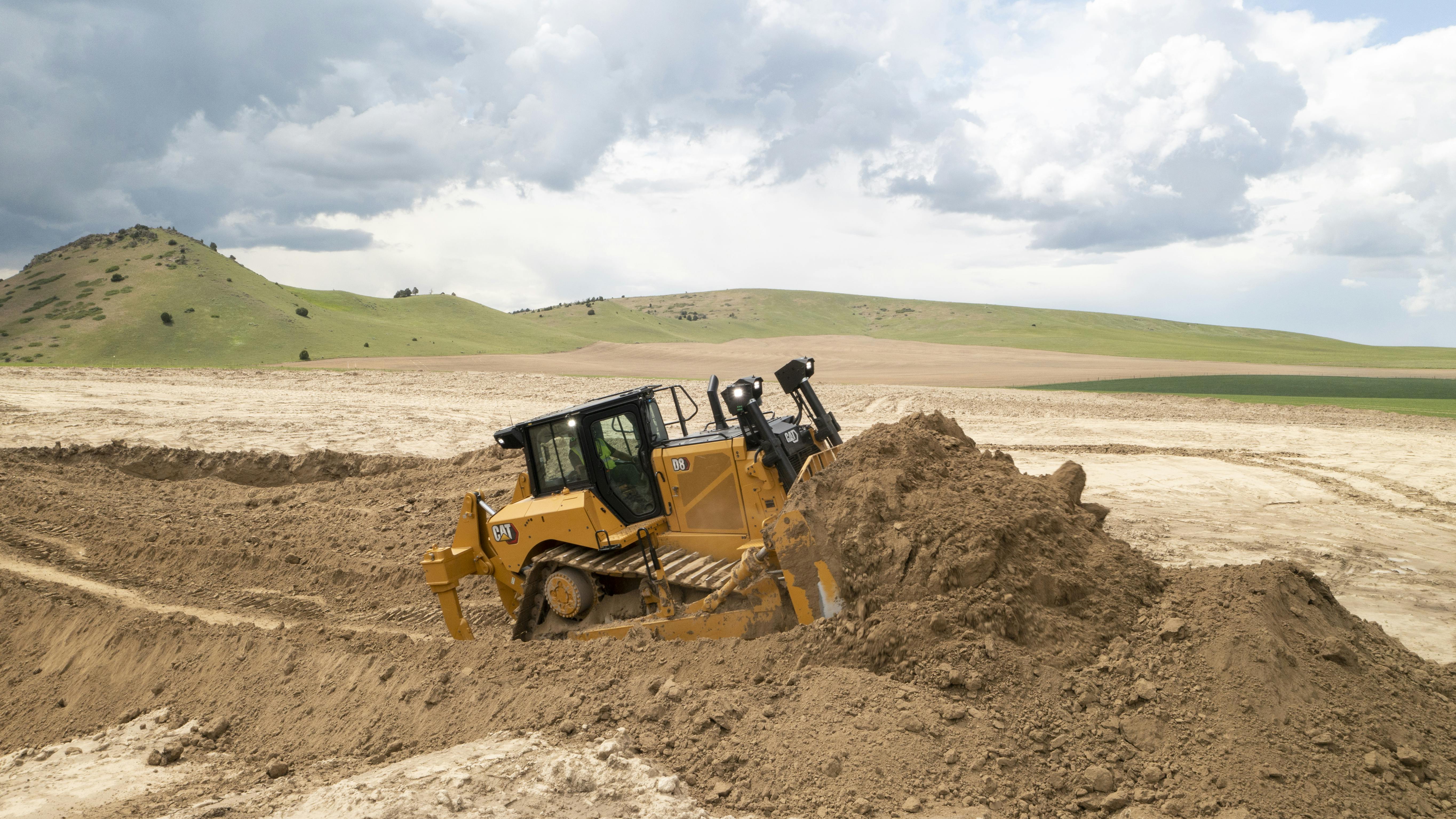 Cat Assist with Attachment Reader Option (ARO) is standard on the Caterpillar dozer.