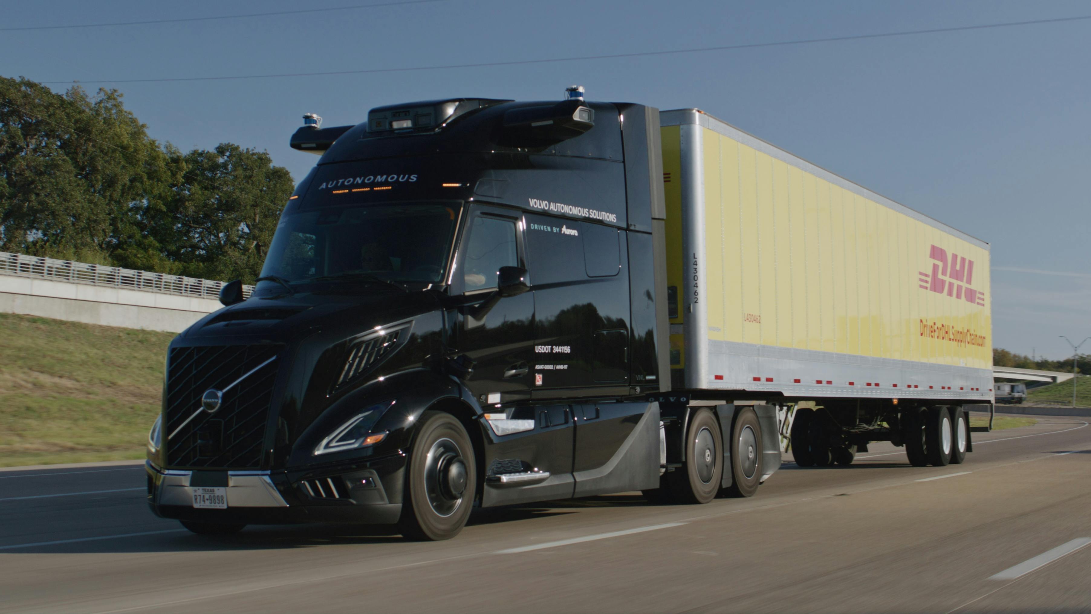 Volvo autonomous operations for DHL supply chain in Texas