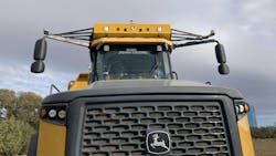 Central to the second generation autonomous system is an array of cameras mounted around the cab and behind the machine. Central to the second generation autonomous system is an array of cameras mounted around the cab and behind the machine.