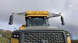 Central to the second generation autonomous system is an array of cameras mounted around the cab and behind the machine.