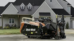 Downhole horsepower on the Ditch Witch JT21 has been increased through improved hydraulic efficiencies and a direct-drive rotation motor. Downhole horsepower on the Ditch Witch JT21 has been increased through improved hydraulic efficiencies and a direct-drive rotation motor.