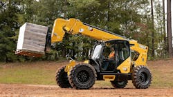 Cat TH0642 telehandler has maximum lift height of 42 feet and maximum forward reach of 27 feet 6 inches. Cat TH0642 telehandler has maximum lift height of 42 feet and maximum forward reach of 27 feet 6 inches.