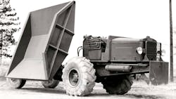 And how about a rear-steer side dump? It was converted in July 1940 from the 1MGT-W bottom dump. It too was unsuccessful and was scrapped in January 1941. And how about a rear-steer side dump? It was converted in July 1940 from the 1MGT-W bottom dump. It too was unsuccessful and was scrapped in January 1941.