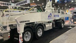 Concrete pumper comes standard with XXT-outriggers and an XXA stability assistance system. Concrete pumper comes standard with XXT-outriggers and an XXA stability assistance system.