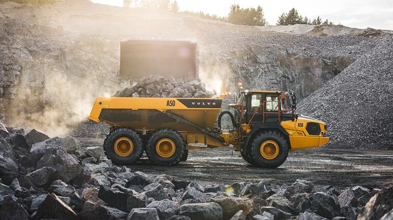 Volvo A50 is a new model with a load capacity of 50 tons.