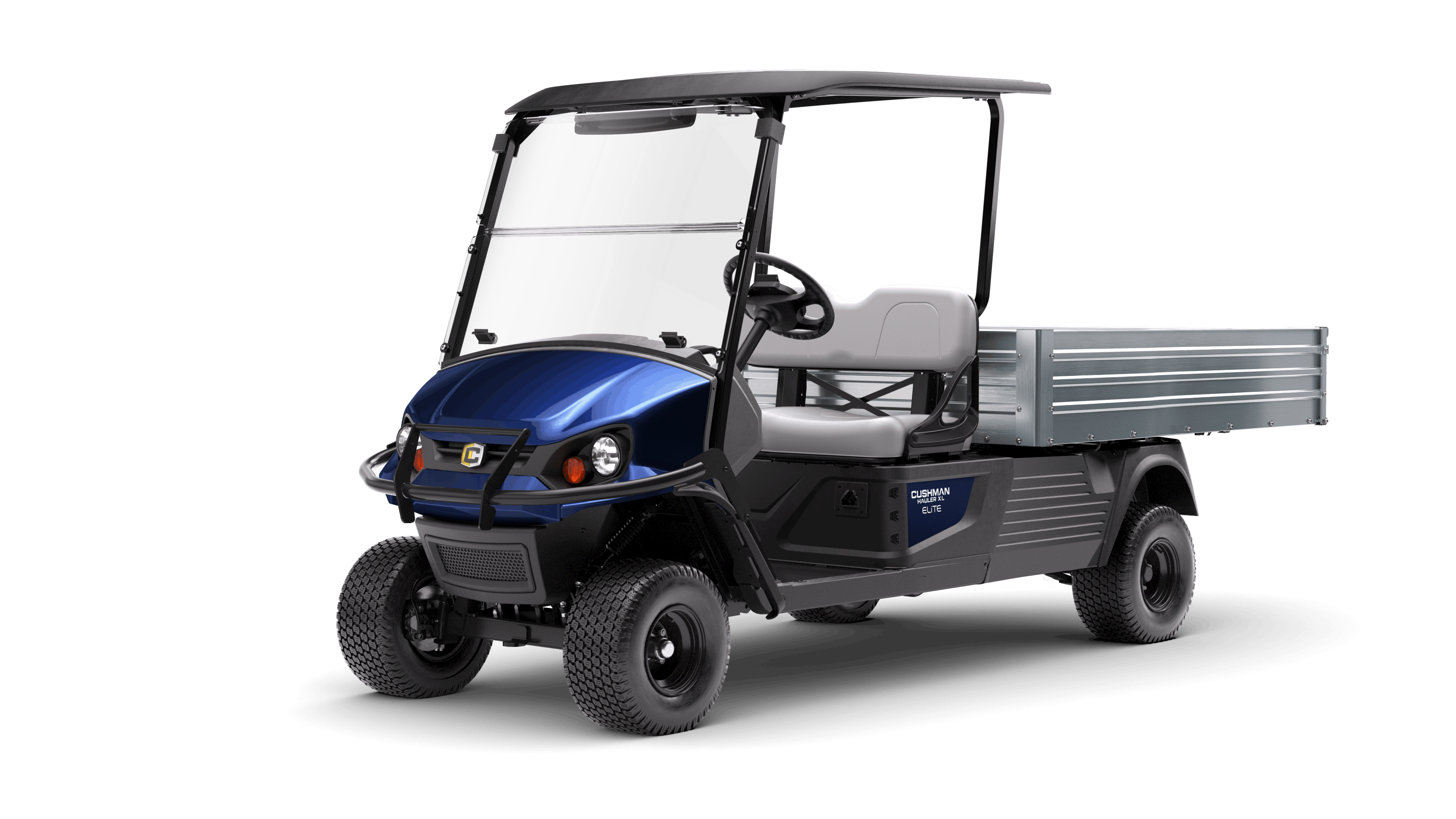 Compact utility hauler is available in gas or electric versions.