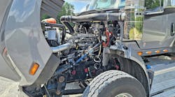 The International S13 diesel has a clean, uncluttered look. Six vocational ratings, from 370 to 515 horsepower, are offered. The engine and T14 automated transmission weigh 3,197 pounds. The International S13 diesel has a clean, uncluttered look. Six vocational ratings, from 370 to 515 horsepower, are offered. The engine and T14 automated transmission weigh 3,197 pounds.