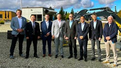 Pictured from left: Ewout Korpershoek and Tetsuya Morita with Topcon, Matthew Horwath and Peter J. Lau with FARO, Ivan Di Federico with Topcon, Phillip Delnick with FARO, and Murray Lodge and Luc Le Maire with Topcon. Pictured from left: Ewout Korpershoek and Tetsuya Morita with Topcon, Matthew Horwath and Peter J. Lau with FARO, Ivan Di Federico with Topcon, Phillip Delnick with FARO, and Murray Lodge and Luc Le Maire with Topcon.