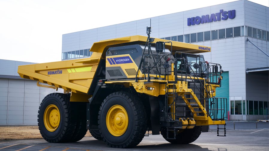 Komatsu HD8785 is a 100-ton haul truck.