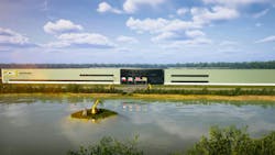 This visualization depicts the 720,000-square-foot facility to be built in San Antonio, Texas. This visualization depicts the 720,000-square-foot facility to be built in San Antonio, Texas.