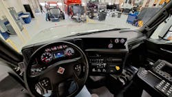 HV mixer’s interior shows highly legible gauges and easy-to-reach switches and controls. Wide single-piece windshield and sloping hood offer a good view ahead. HV mixer’s interior shows highly legible gauges and easy-to-reach switches and controls. Wide single-piece windshield and sloping hood offer a good view ahead.