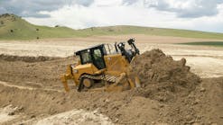 A D8 crawler dozer like this one uses Cat Command, enabling Caltrans to operate machines with remote control. A D8 crawler dozer like this one uses Cat Command, enabling Caltrans to operate machines with remote control.
