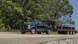 Ford’s Super Duty trucks include the F-450 pickup whose main emphasis is on heavy towing. F-series pickup and cab-chassis models from Classes 1 to 7 claim perennial high sales. Ford offers gasoline, diesel, electric and hybrid gasoline-electric powertrains in various models. Ford’s Super Duty trucks include the F-450 pickup whose main emphasis is on heavy towing. F-series pickup and cab-chassis models from Classes 1 to 7 claim perennial high sales. Ford offers gasoline, diesel, electric and hybrid gasoline-electric powertrains in various models.
